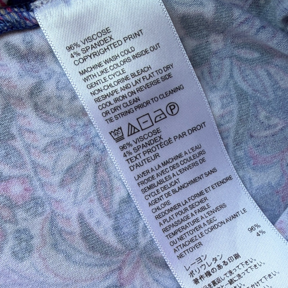 Tommy Bahama Blue and Pink Paisley Maxi Skirt - Picture 3 of 4
